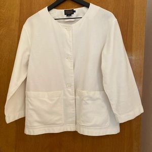 Pendleton white knit unlined jacket sz M